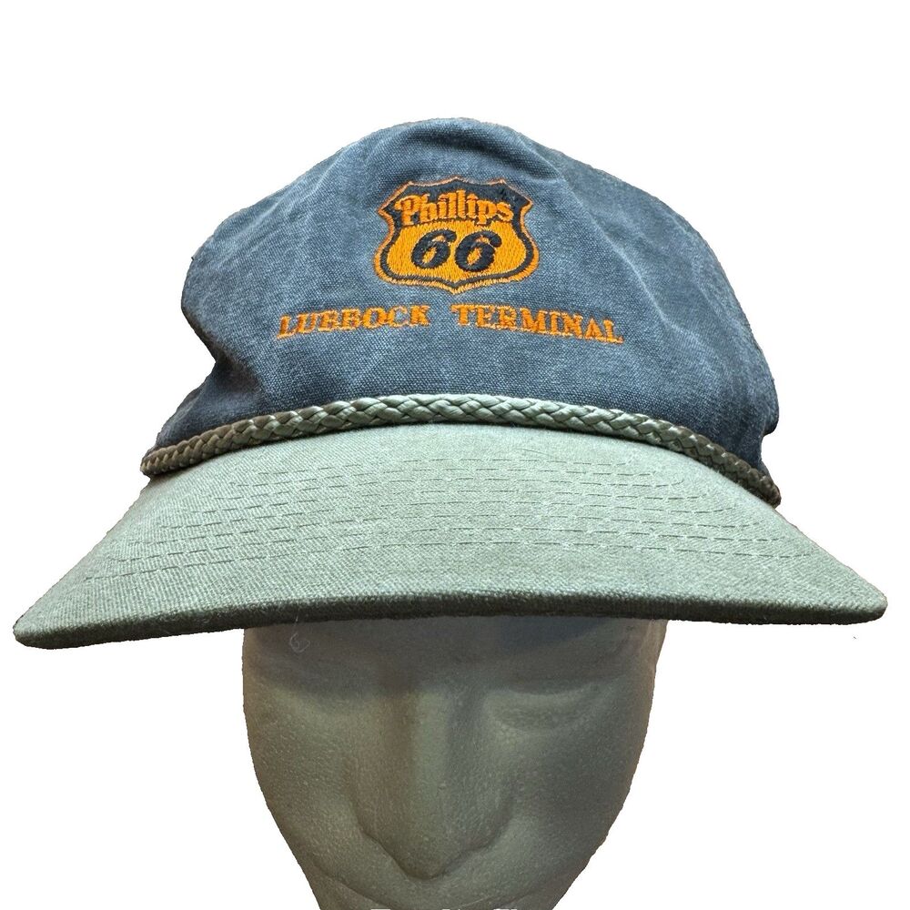 Vintage Phillips 66 Lubbock Terminal Snapback Hat Cap Cobra USA Oil Gas Trucker